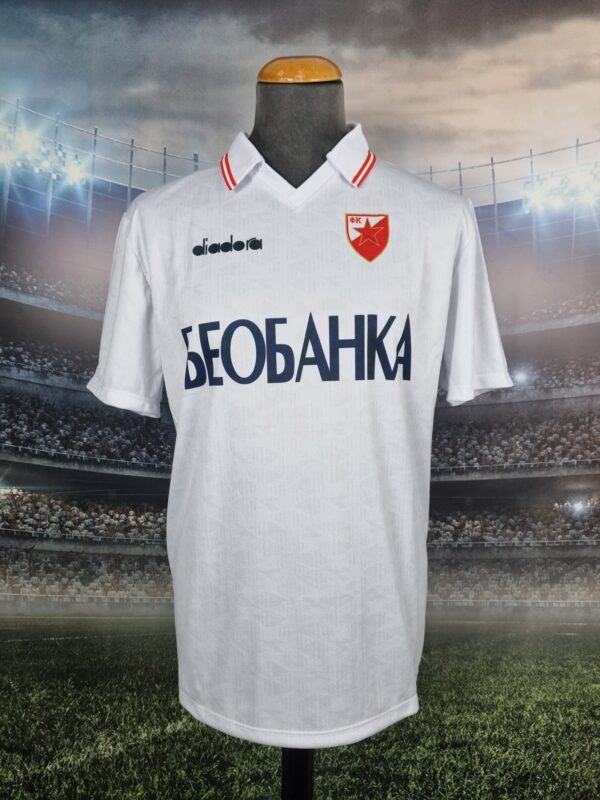 FK Crvena Zvezda Away Dres Football Red Star Belgrade Jersey Retro Shirt Beobanka Serbia - Sport Club Memories