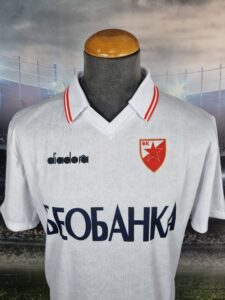 FK Crvena Zvezda Away Dres Football Red Star Belgrade Jersey Retro Shirt Beobanka Serbia - Sport Club Memories