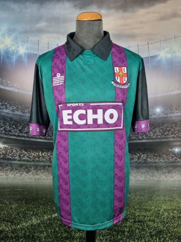 Lincoln City Away Football Shirt 1994/1995 Retro Jersey Soccer England "Echo" - Sport Club Memories