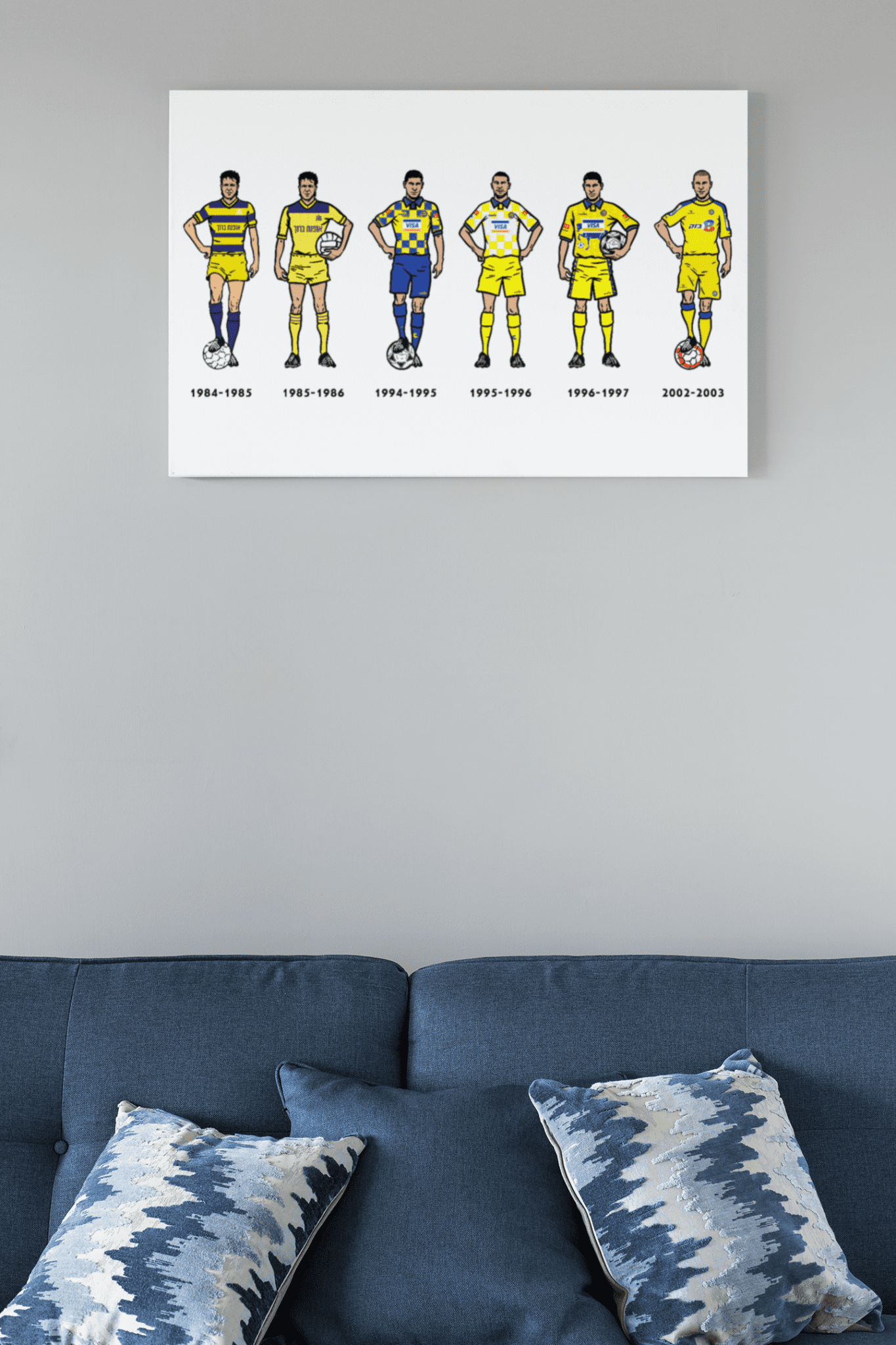 Maccabi Tel Aviv Wall Art Poster Gift Idea :Iconic years of Maccabi Tel Aviv! - Sport Club Memories