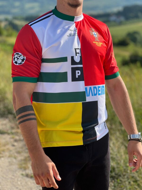 Cristiano Ronaldo jersey mashup tribute retro front view