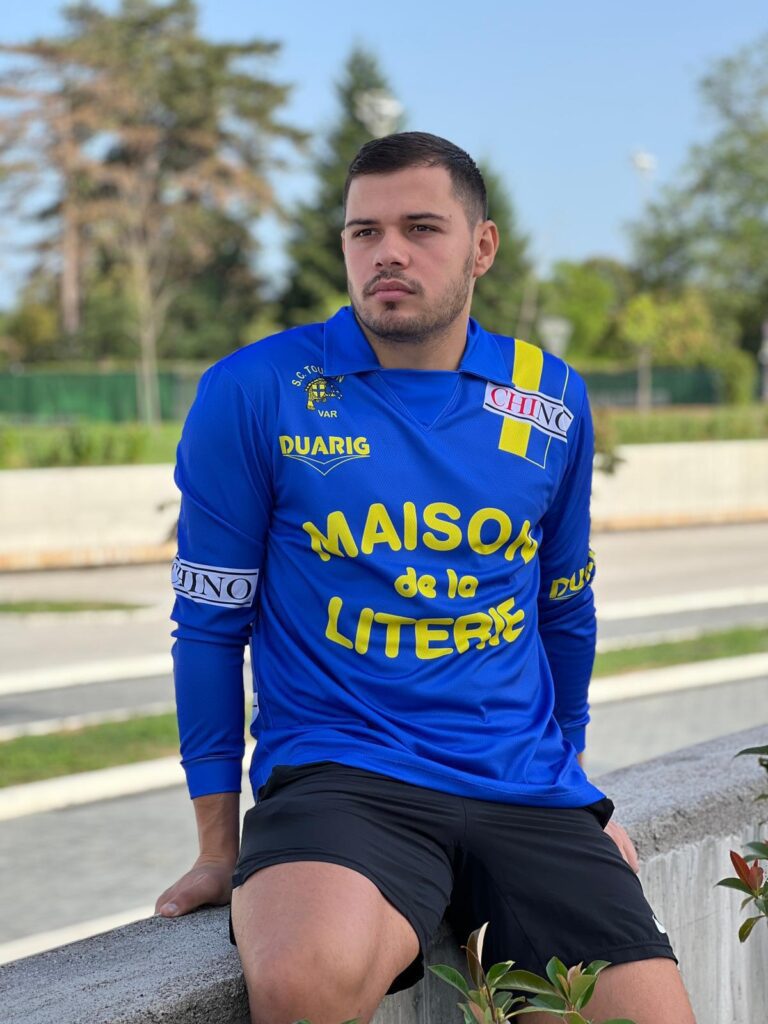 DRAPEAU SC TOULON vintage, début années '90 (football SCT Sporting) 72