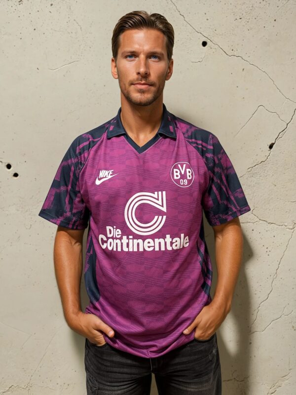Borussia Dortmund retro Away football jersey from 1992-1993 season
