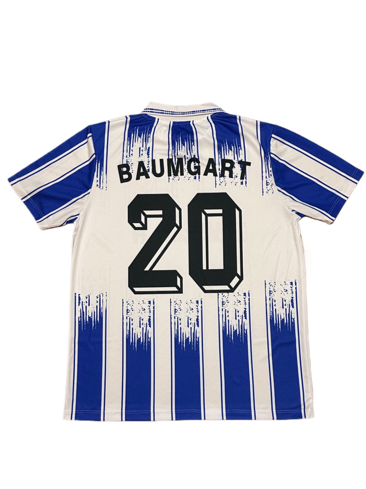 Hansa Rostock retro Home football jersey from 1995-1996 season with Hoffner sponsor