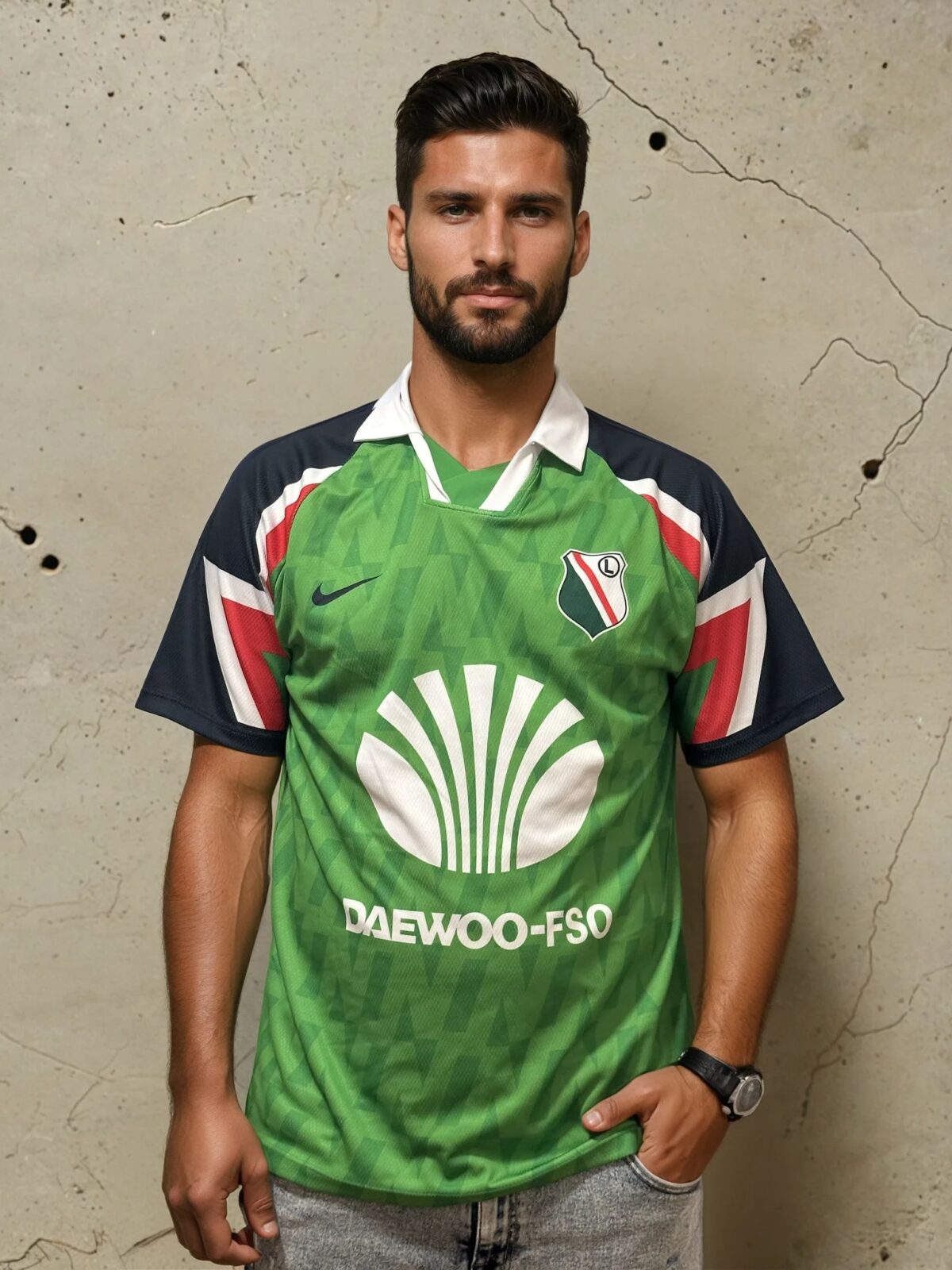 Legia Warszawa Away Daewoo jersey 1996-1997 retro football shirt