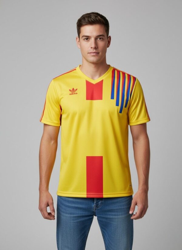Romania retro jersey 1991–92 home football shirt front view