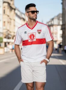 VfB Stuttgart retro jersey 1987/88 home football shirt front view