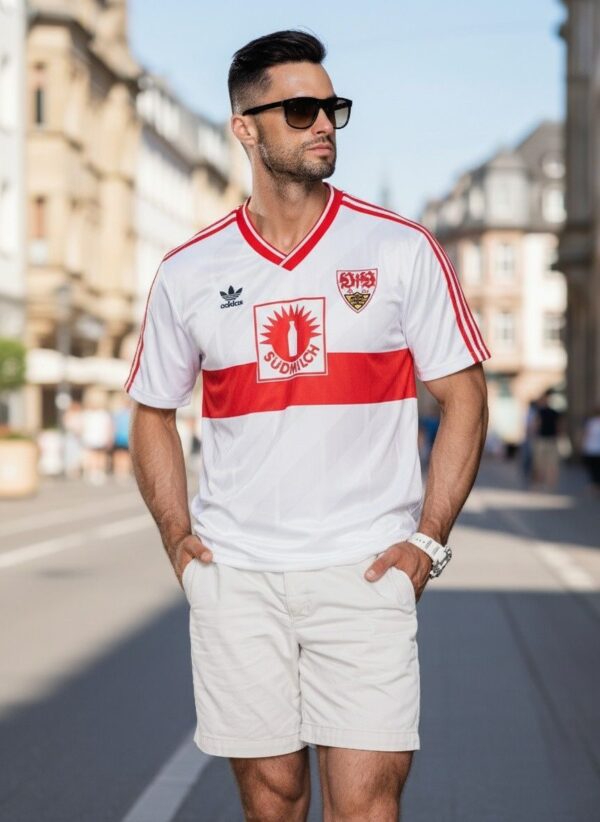 VfB Stuttgart retro jersey 1987/88 home football shirt front view