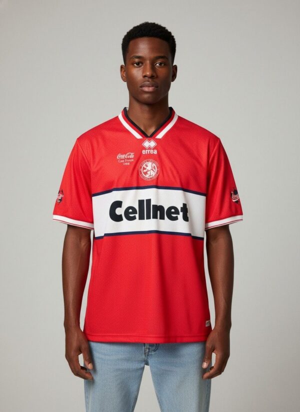 Middlesbrough vintage football shirt 1997/98 home jersey front view