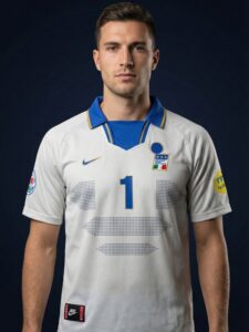 Italy 1996 GK Jersey Peruzzi retro goalkeeper design