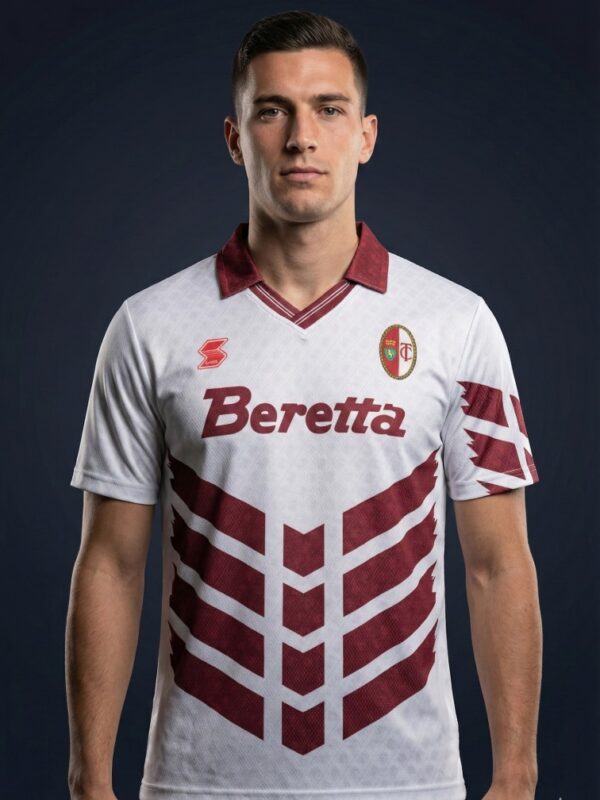 Torino 1992 Away Jersey white granata retro design
