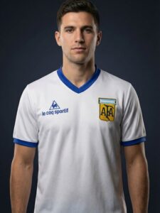 Argentina 1983 Third Shirt white blue retro design