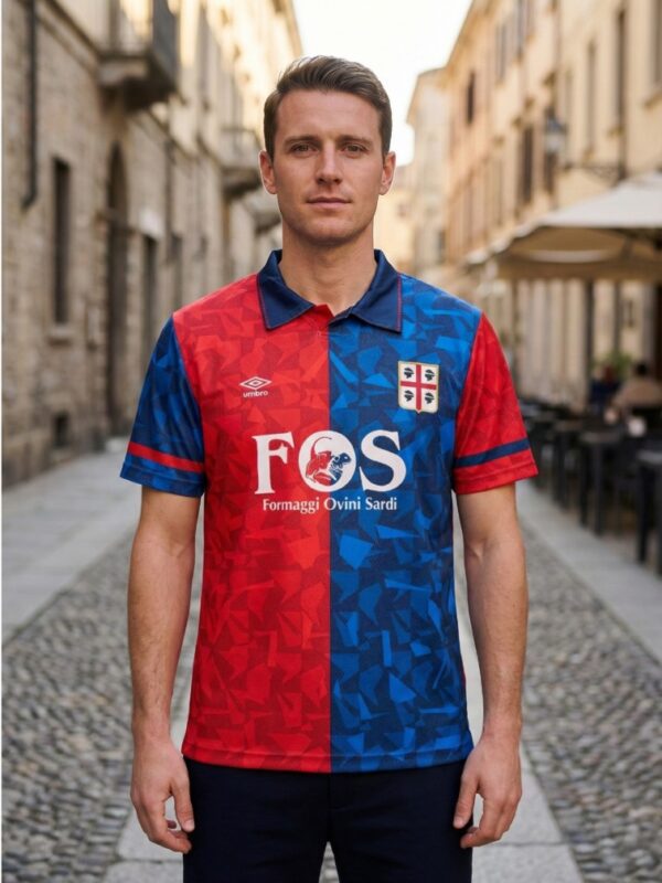 Cagliari 1993 Home Shirt red blue Umbro design