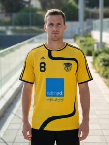 Beitar Jerusalem 2009 Home Shirt yellow black adidas design